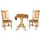 International Concepts Round 42 in Dual Drop Leaf Table with 2 San Remo Chairs, Pecan, 42 in W, 42 in L, 29.5 in H, Wood K59-42DP-C10 - alternate 4